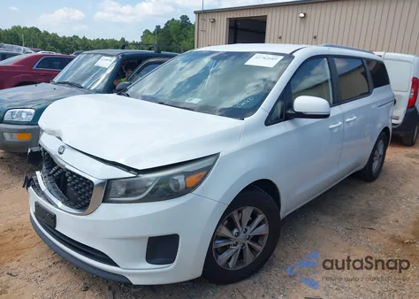 2016 Kia Sedona Lx из США, поврежденный, VIN KNDMB5C12G6102890